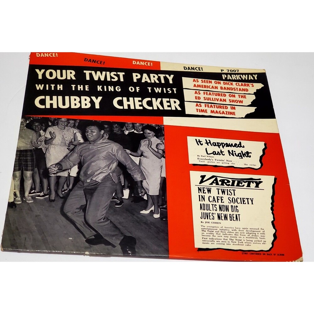 Chubby Checker  Your Twist Party w/ the King of Twist LP Parkway P7007 Record